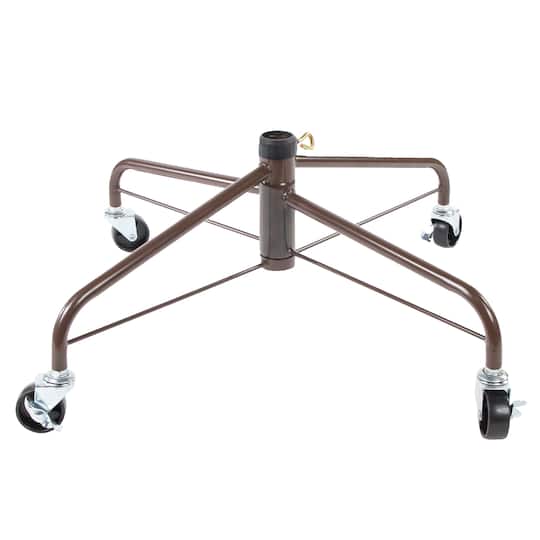 Northlight 24" Metal Rolling Artificial For 6ft To 9ft Trees Tree Stand, One Size, Brown